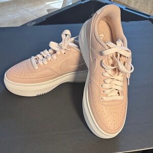 Nike Women’s Low-Top Platform Sneakers in Blush Pink